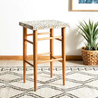 Tabouret de bar en cuir tressé Kaleo - BST1004 - Safavieh