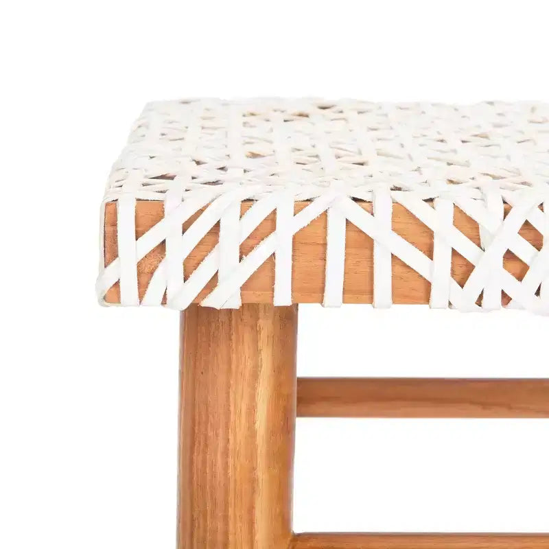 Tabouret de bar en cuir tressé Kaleo - BST1004 - Safavieh