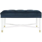 Rory Tufted Bench - FOX6294 - Navy - Safavieh Couture