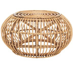 Pouf rond Jacynda - OTT6501 - Finition Miel Marron Lavé - Safavieh