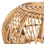 Pouf rond Jacynda - OTT6501 - Finition Miel Marron Lavé - Safavieh