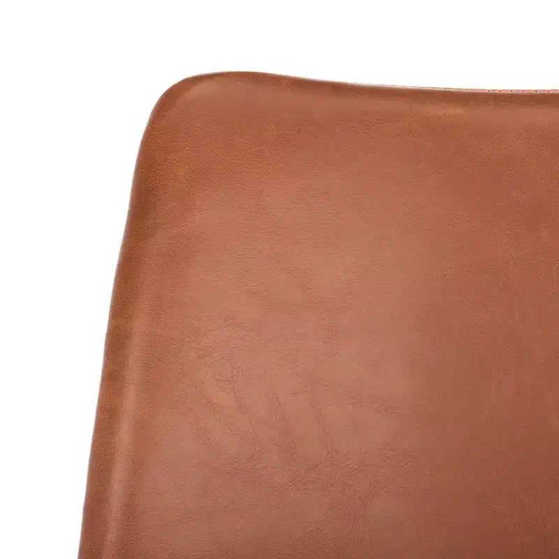 Chaise de bureau pivotante en cuir Mid-century Modern Dawn - Safavieh