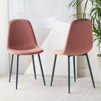 Chaise de salle à manger Blaire - Lot de 2 - DCH2001 - Rose/Gris foncé - Safavieh
