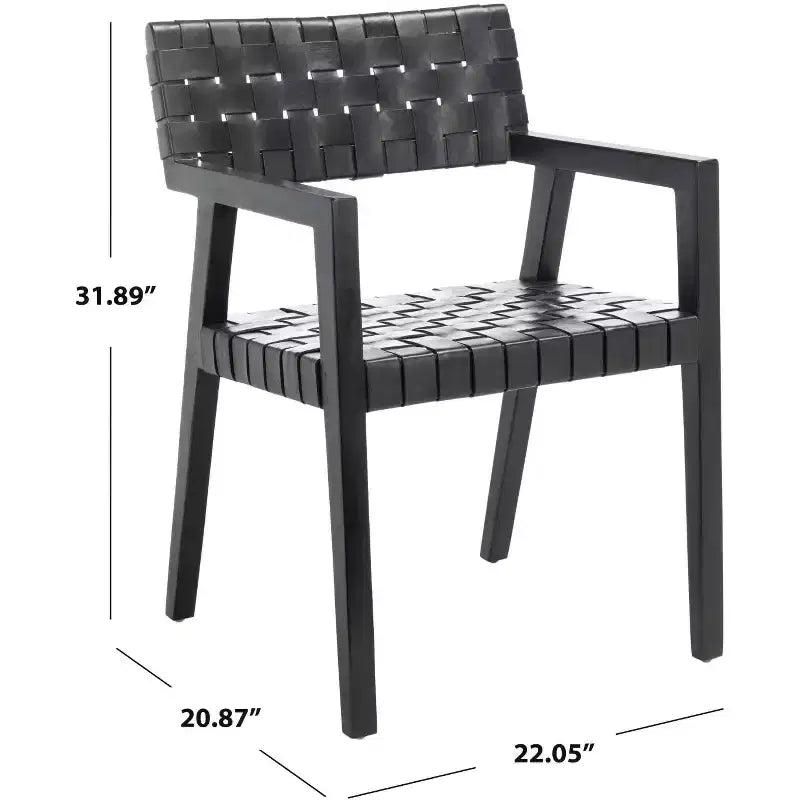Chaise de salle à manger en cuir Cire - DCH4004 - Safavieh