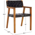 Chaise de salle à manger en cuir Cire - DCH4004 - Safavieh