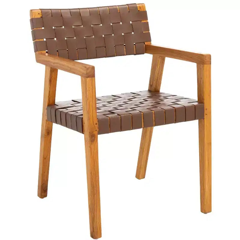 Chaise de salle à manger en cuir Cire - DCH4004 - Safavieh