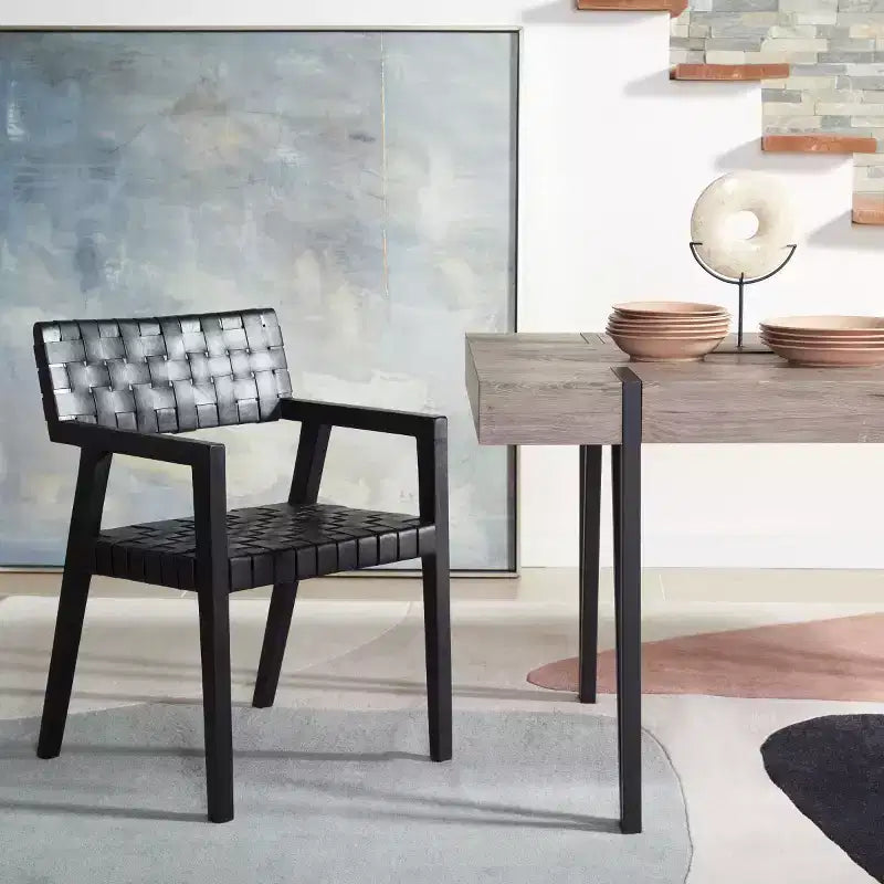 Chaise de salle à manger en cuir Cire - DCH4004 - Safavieh