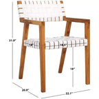 Chaise de salle à manger en cuir Cire - DCH4004 - Safavieh