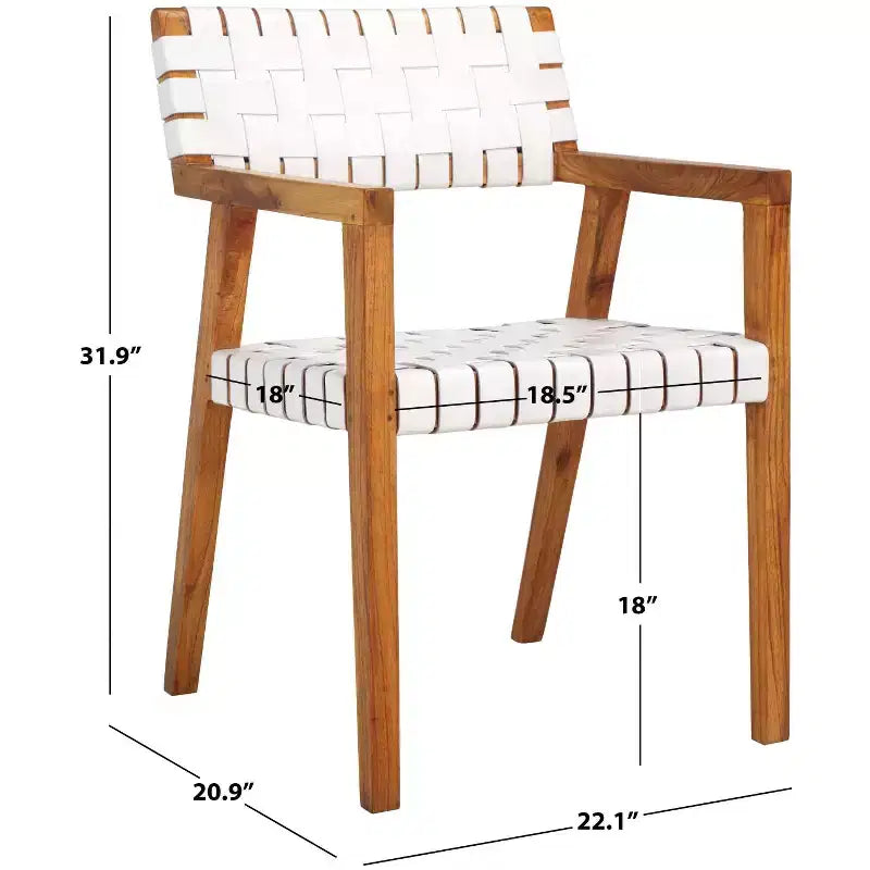Chaise de salle à manger en cuir Cire - DCH4004 - Safavieh