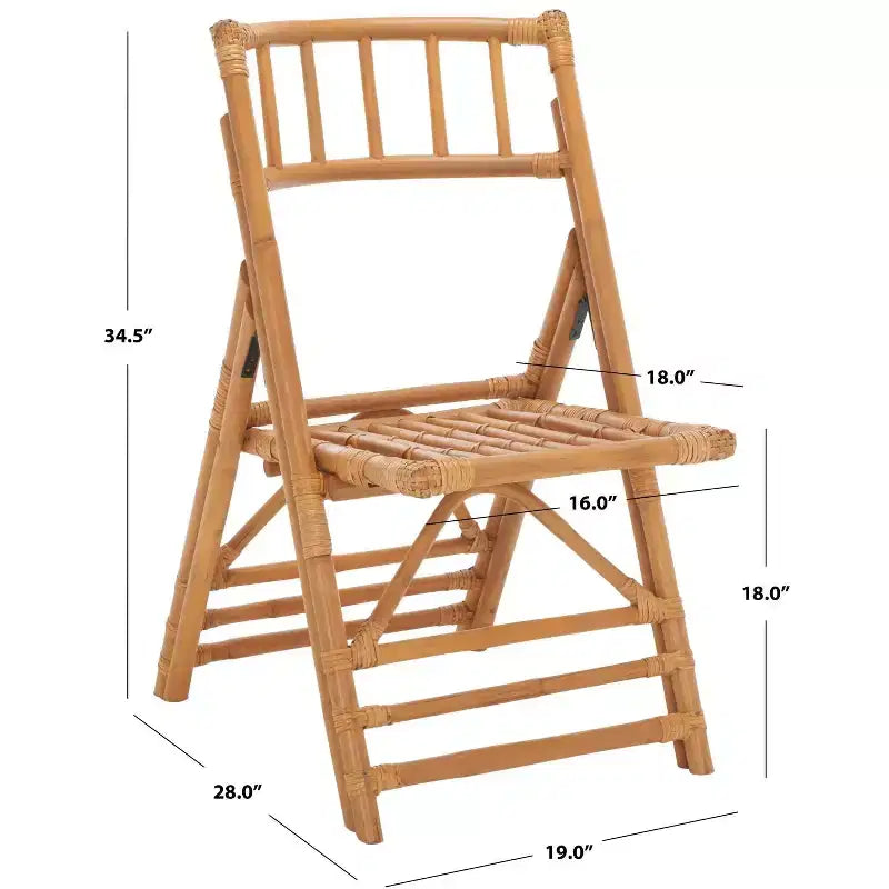 Chaise pliante Maja Rattan (Lot de 2) - SEA7042 - Safavieh