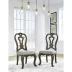 Signature Design by Ashley Maylee, Chaise de salle à manger, lot de 2, marron foncé