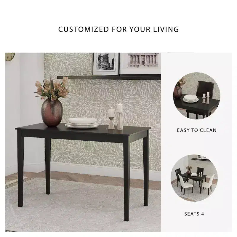 Signature Design by Ashley Table à manger contemporaine Kimonte, marron foncé