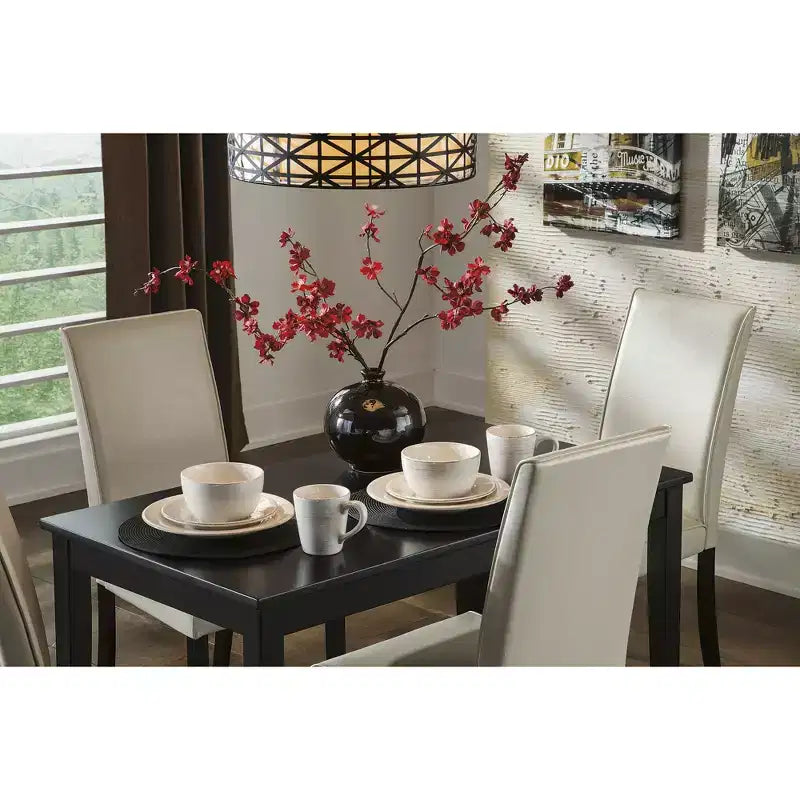Signature Design by Ashley Table à manger contemporaine Kimonte, marron foncé