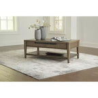 Table basse rectangulaire à 2 tiroirs Signature Design by Ashley Roanhowe, marron