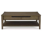 Table basse rectangulaire à 2 tiroirs Signature Design by Ashley Roanhowe, marron