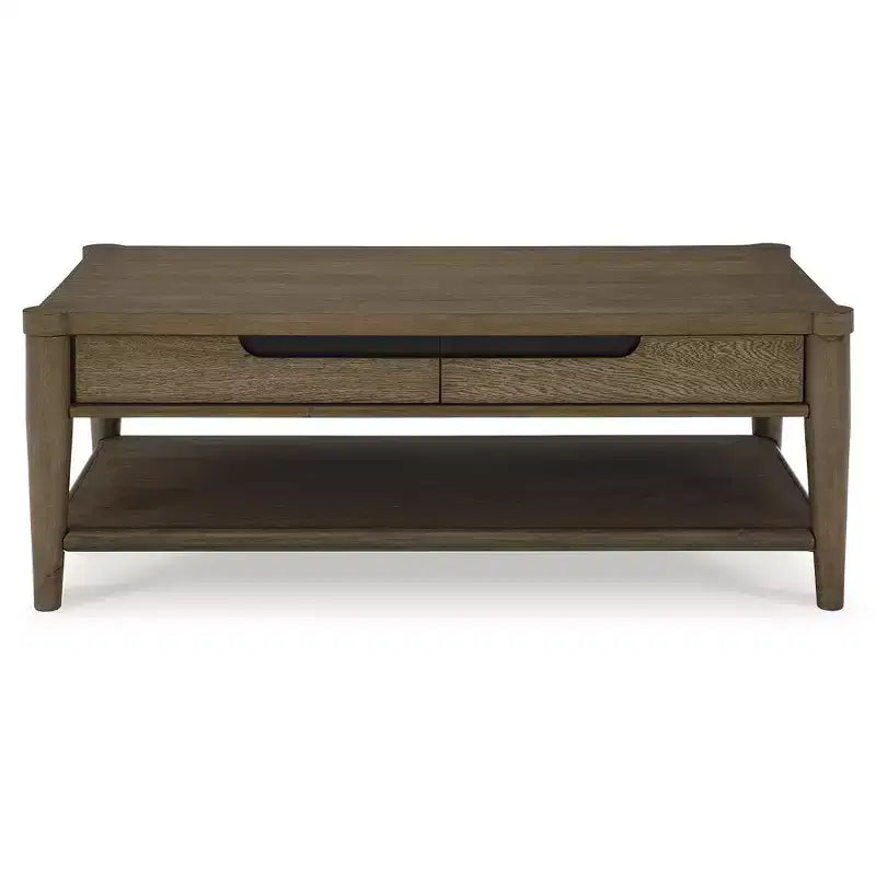 Table basse rectangulaire à 2 tiroirs Signature Design by Ashley Roanhowe, marron