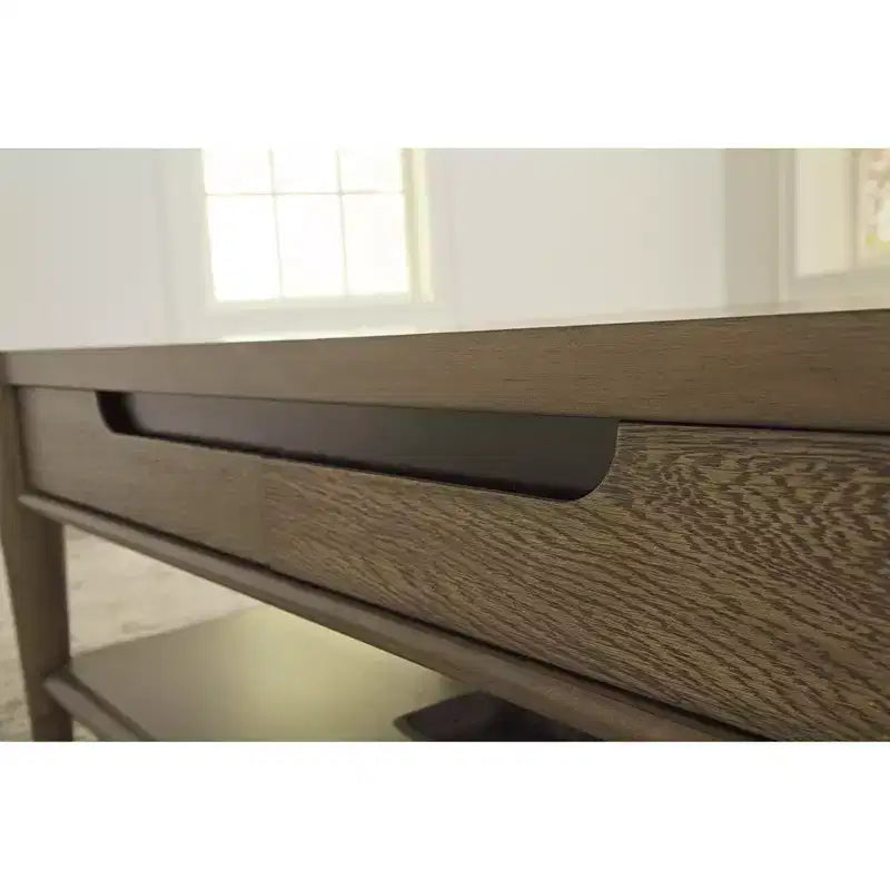 Table basse rectangulaire à 2 tiroirs Signature Design by Ashley Roanhowe, marron