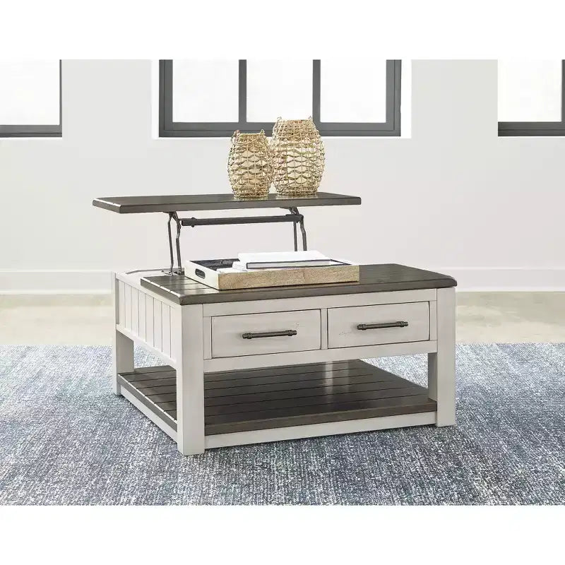 Signature Design by Ashley Darborn Table basse relevable, Gris et marron