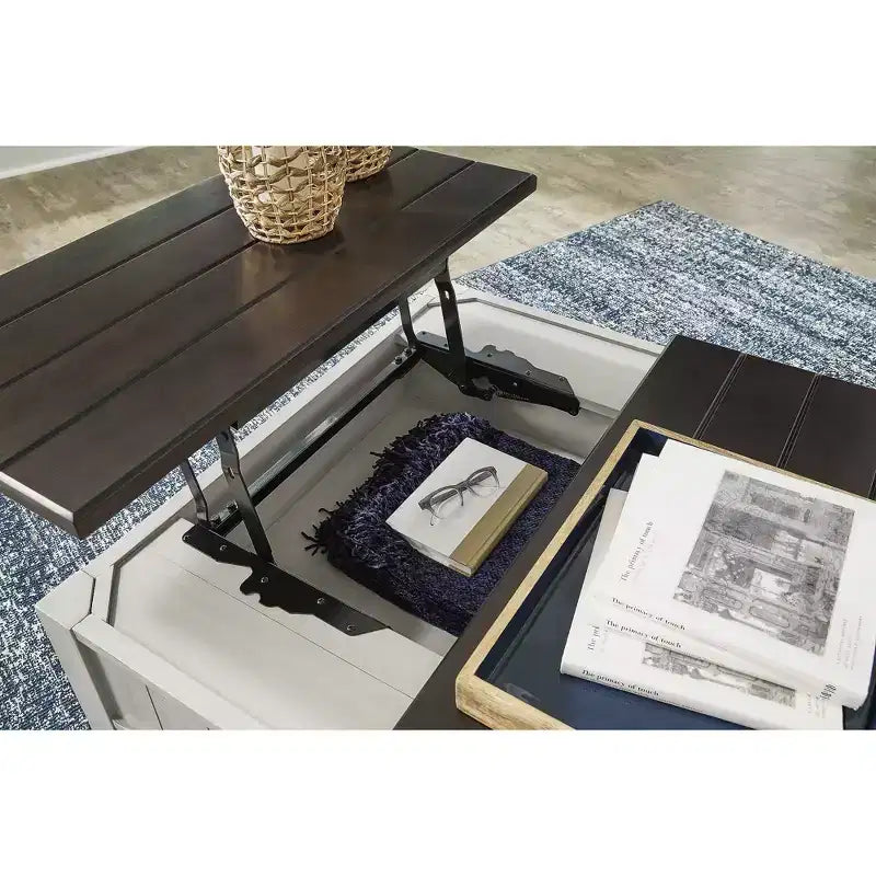 Signature Design by Ashley Darborn Table basse relevable, Gris et marron