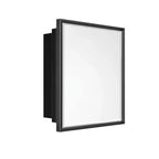 Keonjinn 61 cm (24 po) L x 91 cm (36 po) H Miroir rectangulaire encadré en métal noir avec cadre, pour montage encastré ou en surface, noir