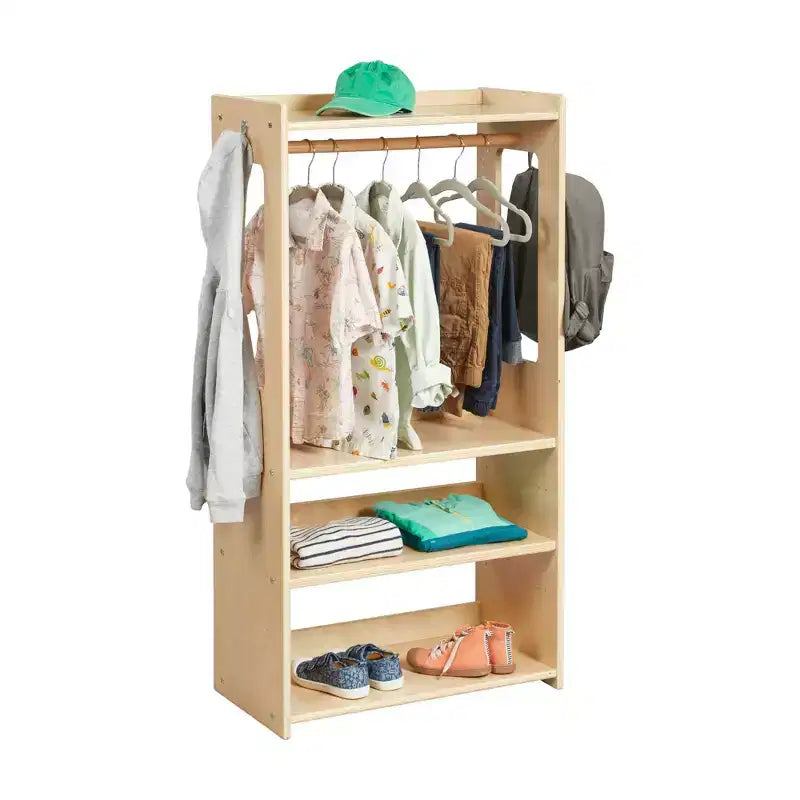 ECR4Kids Portant à vêtements pour enfants TrendiTot avec étagères réglables, armoire pour tout-petits
