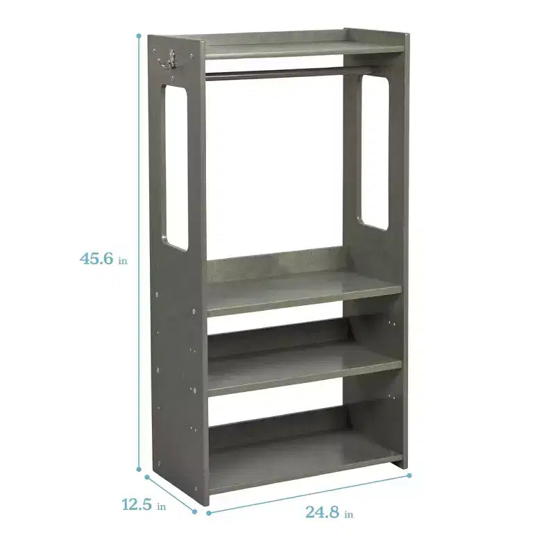 ECR4Kids Portant à vêtements pour enfants TrendiTot avec étagères réglables, armoire pour tout-petits
