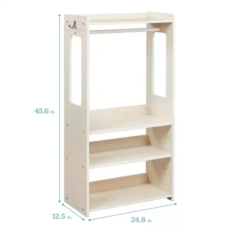 ECR4Kids Portant à vêtements pour enfants TrendiTot avec étagères réglables, armoire pour tout-petits