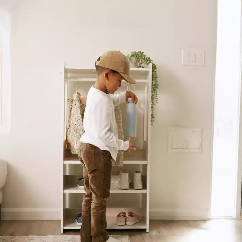 ECR4Kids Portant à vêtements pour enfants TrendiTot avec étagères réglables, armoire pour tout-petits
