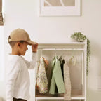ECR4Kids Portant à vêtements pour enfants TrendiTot avec étagères réglables, armoire pour tout-petits