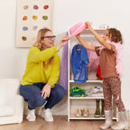 ECR4Kids Portant à vêtements pour enfants TrendiTot avec étagères réglables, armoire pour tout-petits