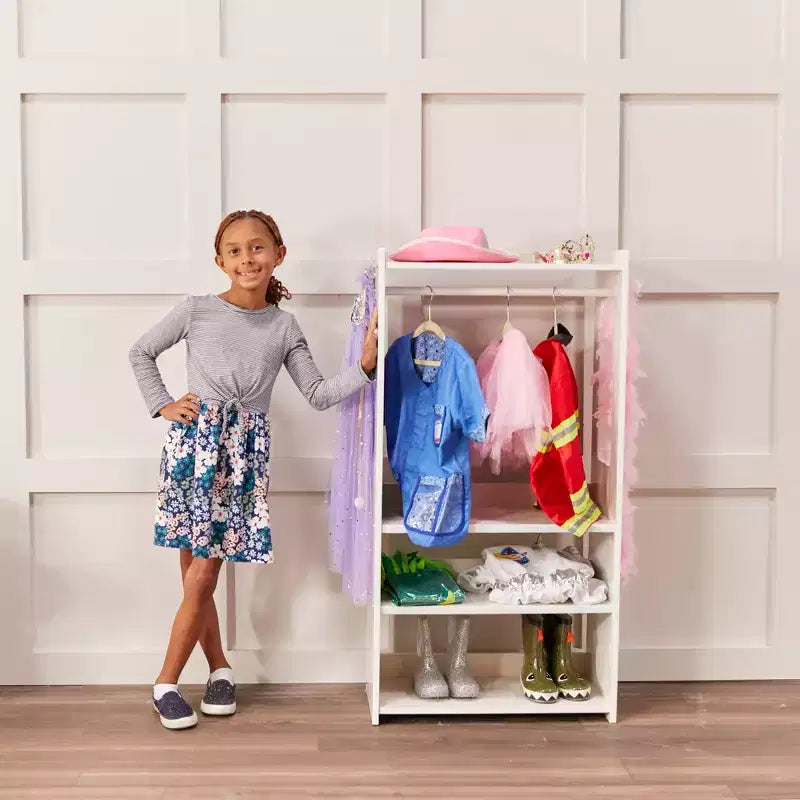 ECR4Kids Portant à vêtements pour enfants TrendiTot avec étagères réglables, armoire pour tout-petits