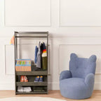 ECR4Kids Portant à vêtements pour enfants TrendiTot avec étagères réglables, armoire pour tout-petits