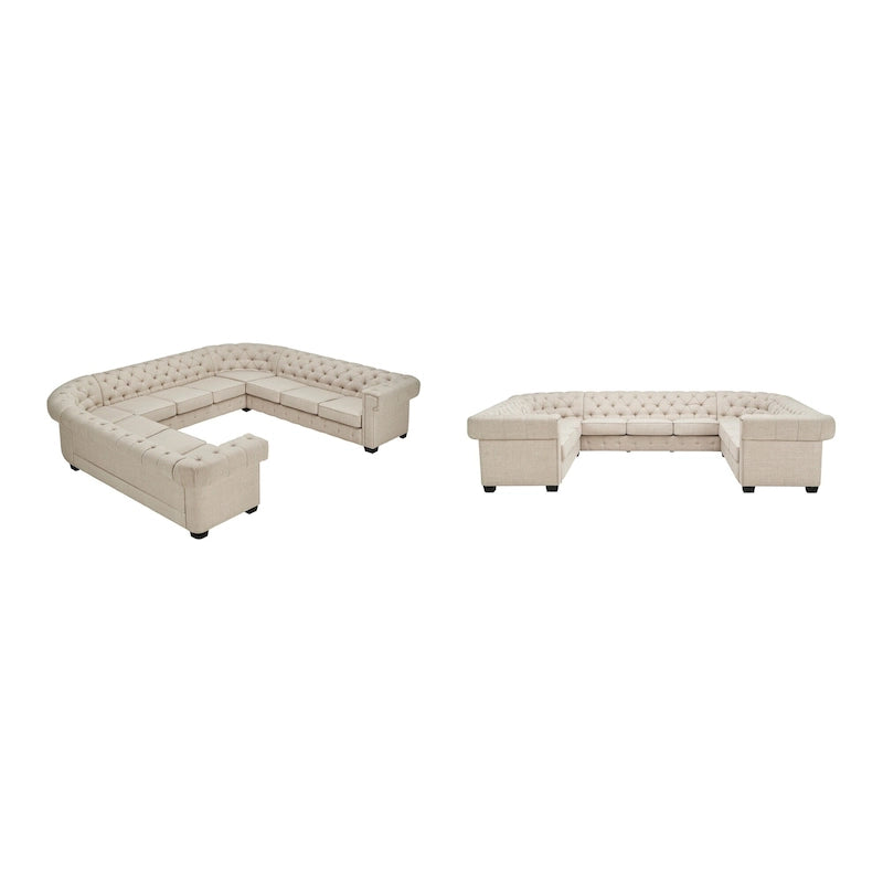 Canapé d'angle en U 11 places Chesterfield Gdansk