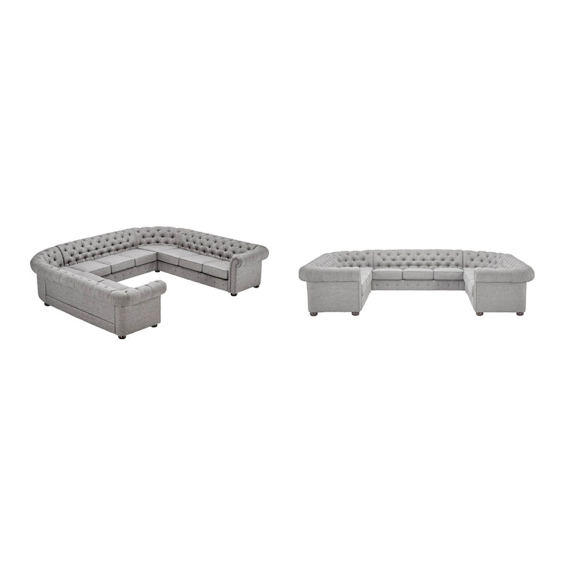 Canapé d'angle en U 11 places Chesterfield Gdansk