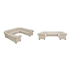 Canapé d'angle en U 11 places Chesterfield Gdansk