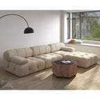 Canapé sectionnel en velours modulaire réversible