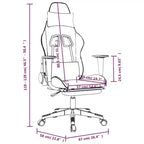 vidaXL Chaise de jeu réglable avec repose-pieds - Noir et camouflage, siège rembourré en similicuir, cadre robuste, design pivotant à 360°