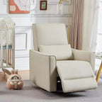 Fauteuil inclinable à bascule pivotant à 360°, fauteuil à bascule planeur, fauteuil inclinable en similicuir rembourré