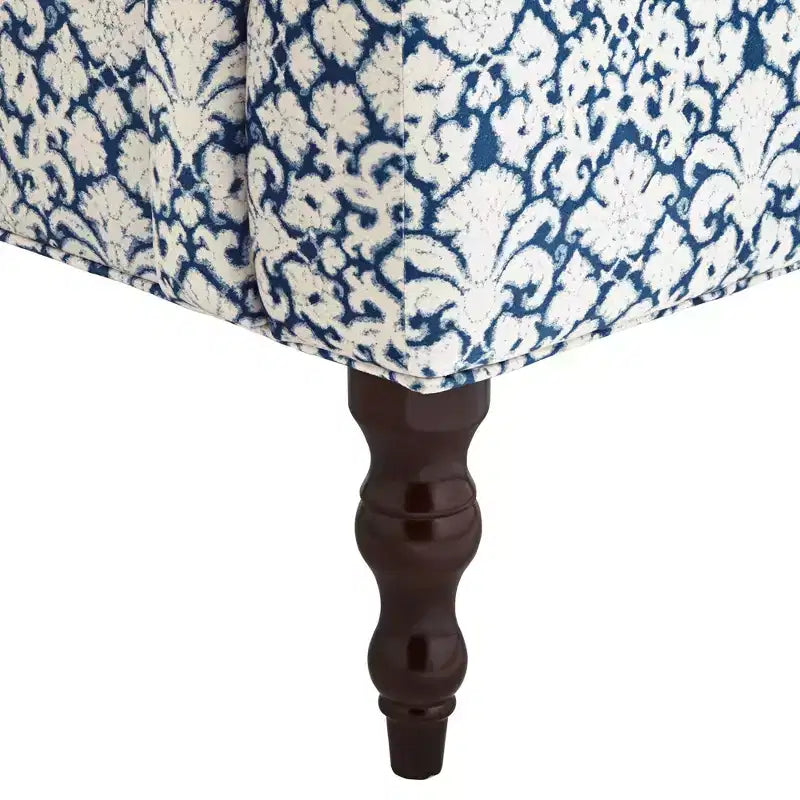 Fauteuil en tissu bleu et blanc 55 Downing Street Nottingham