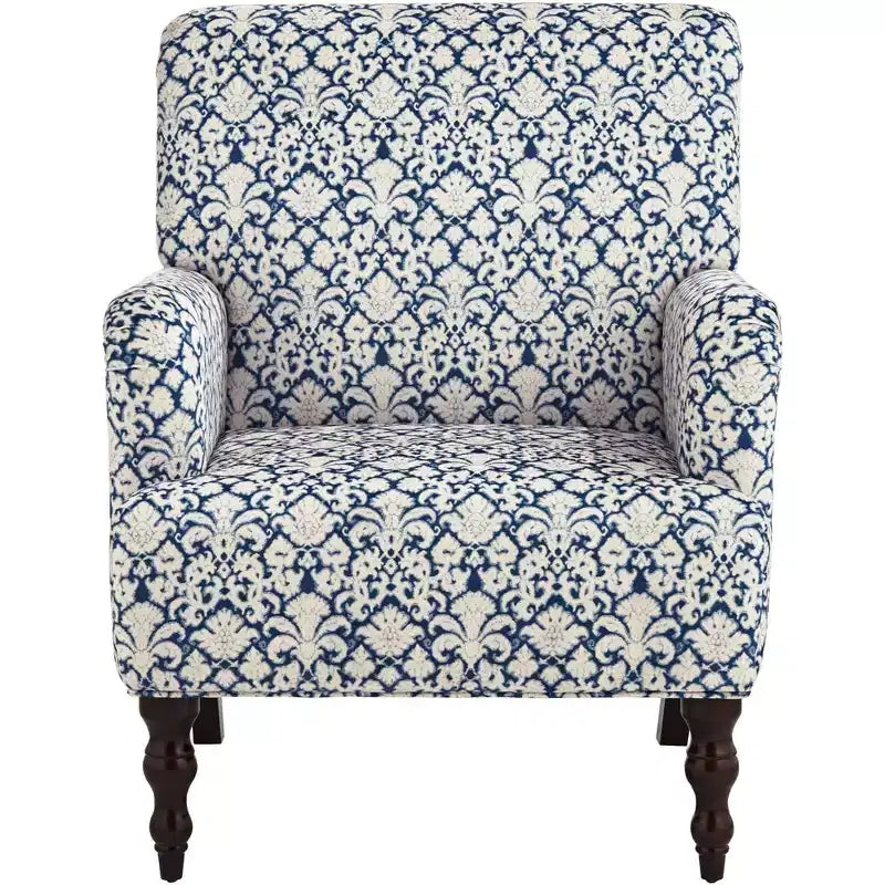 Fauteuil en tissu bleu et blanc 55 Downing Street Nottingham