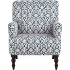 Fauteuil en tissu bleu et blanc 55 Downing Street Nottingham