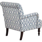 Fauteuil en tissu bleu et blanc 55 Downing Street Nottingham