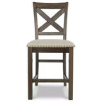 Tabouret de bar rembourré Signature Design by Ashley Morivile, hauteur comptoir, lot de 2, beige