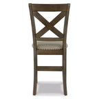 Tabouret de bar rembourré Signature Design by Ashley Morivile, hauteur comptoir, lot de 2, beige