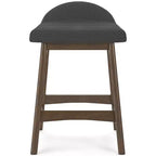 Tabouret de bar rembourré Signature Design by Ashley Lyncott à hauteur de comptoir avec coussin en mousse, lot de 2, gris anthracite