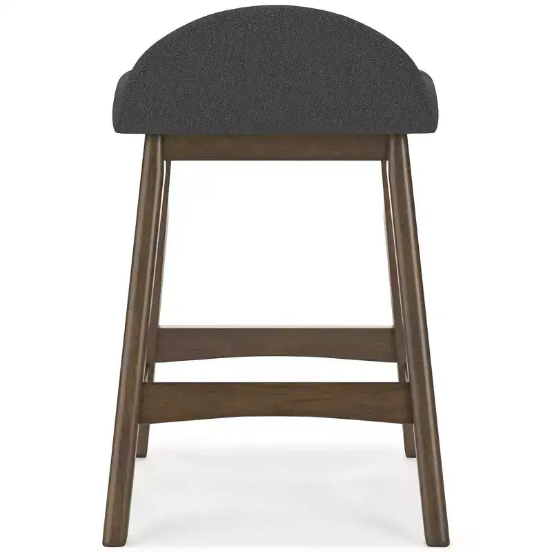 Tabouret de bar rembourré Signature Design by Ashley Lyncott à hauteur de comptoir avec coussin en mousse, lot de 2, gris anthracite
