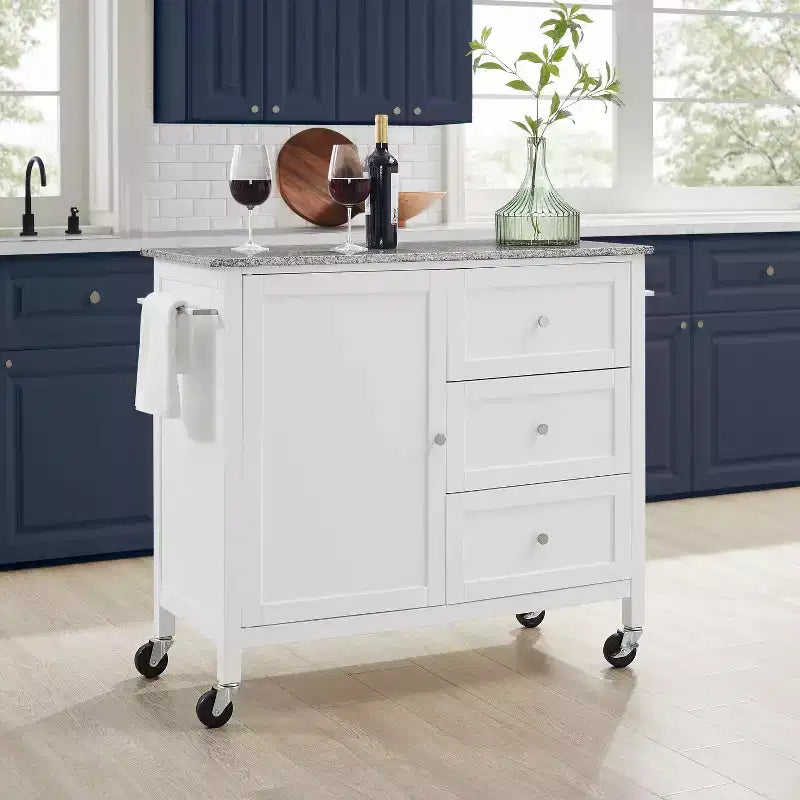 Îlot de cuisine/Chariot de cuisine avec plan de travail en granit Soren - Crosley