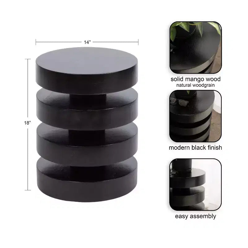 Table d'appoint ronde Omar par Kate and Laurel