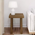 Table d'appoint carrée classique en bois massif Plank+Beam, table de canapé de 50,8 cm pour le salon, bout de canapé