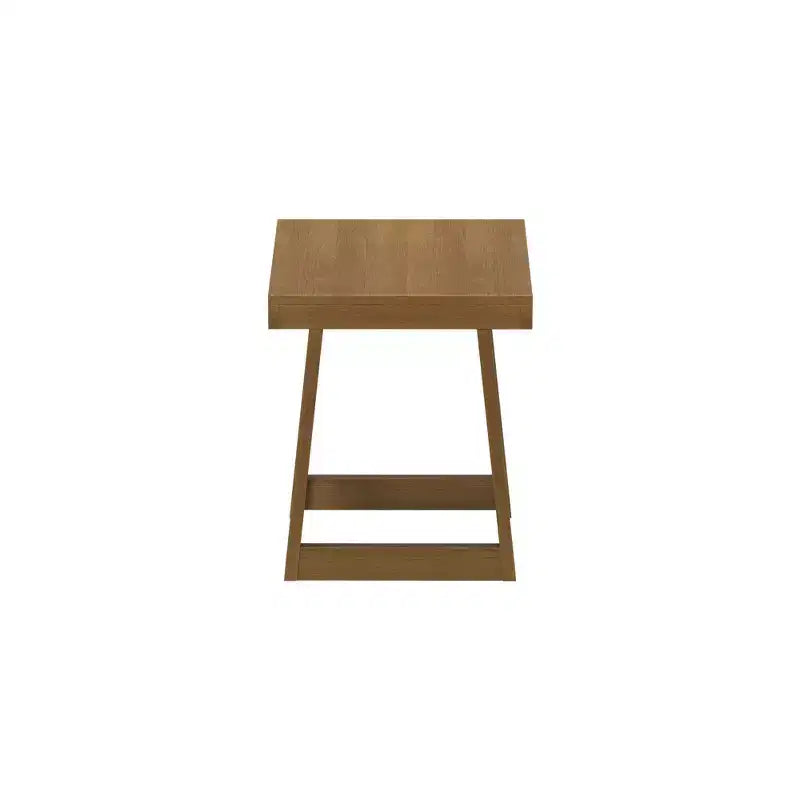 Table d'appoint carrée classique en bois massif Plank+Beam, table de canapé de 50,8 cm pour le salon, bout de canapé